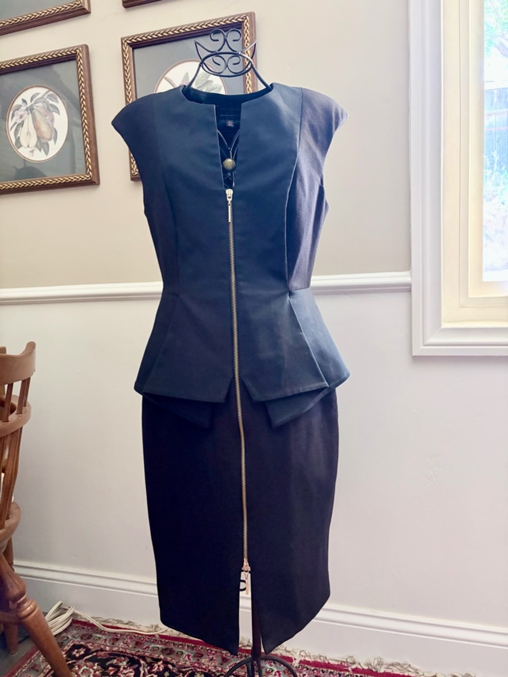 Ted Baker Black Dress with Peplum
